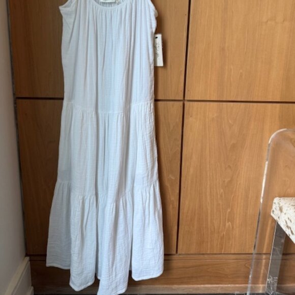 NWT RD Style White Summer Dress with Flutter Straps - Size M - Picture 3 of 6
